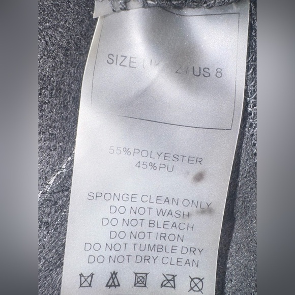 Maniere De Voir Black vegan Leather top - Picture 7 of 7